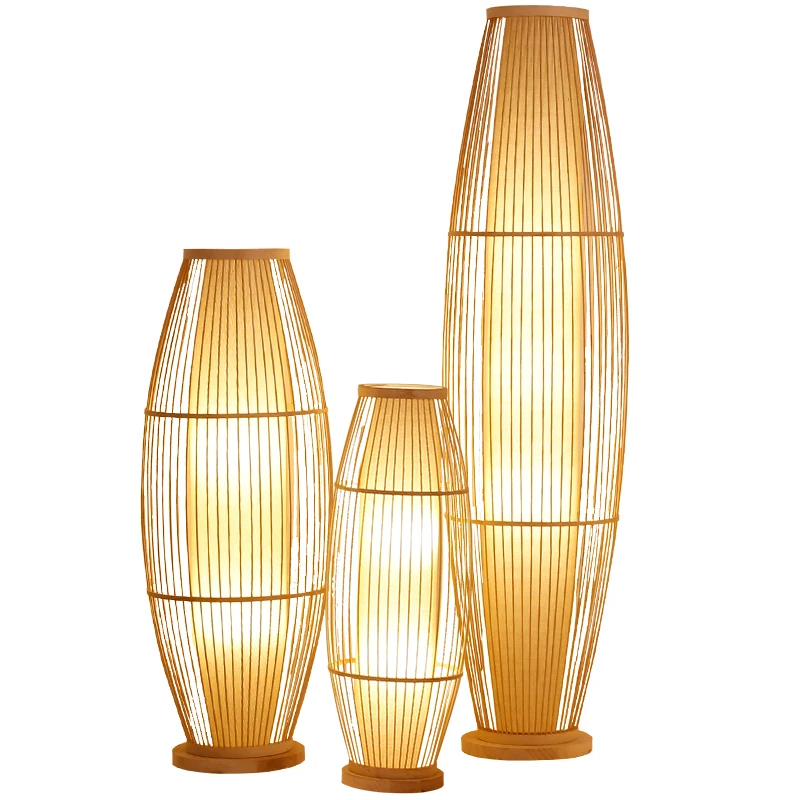 

Japanese-style floor lamp Zen tea room living room bamboo beauty lamp South East Asia handmade bamboo creative atmosphere lamp