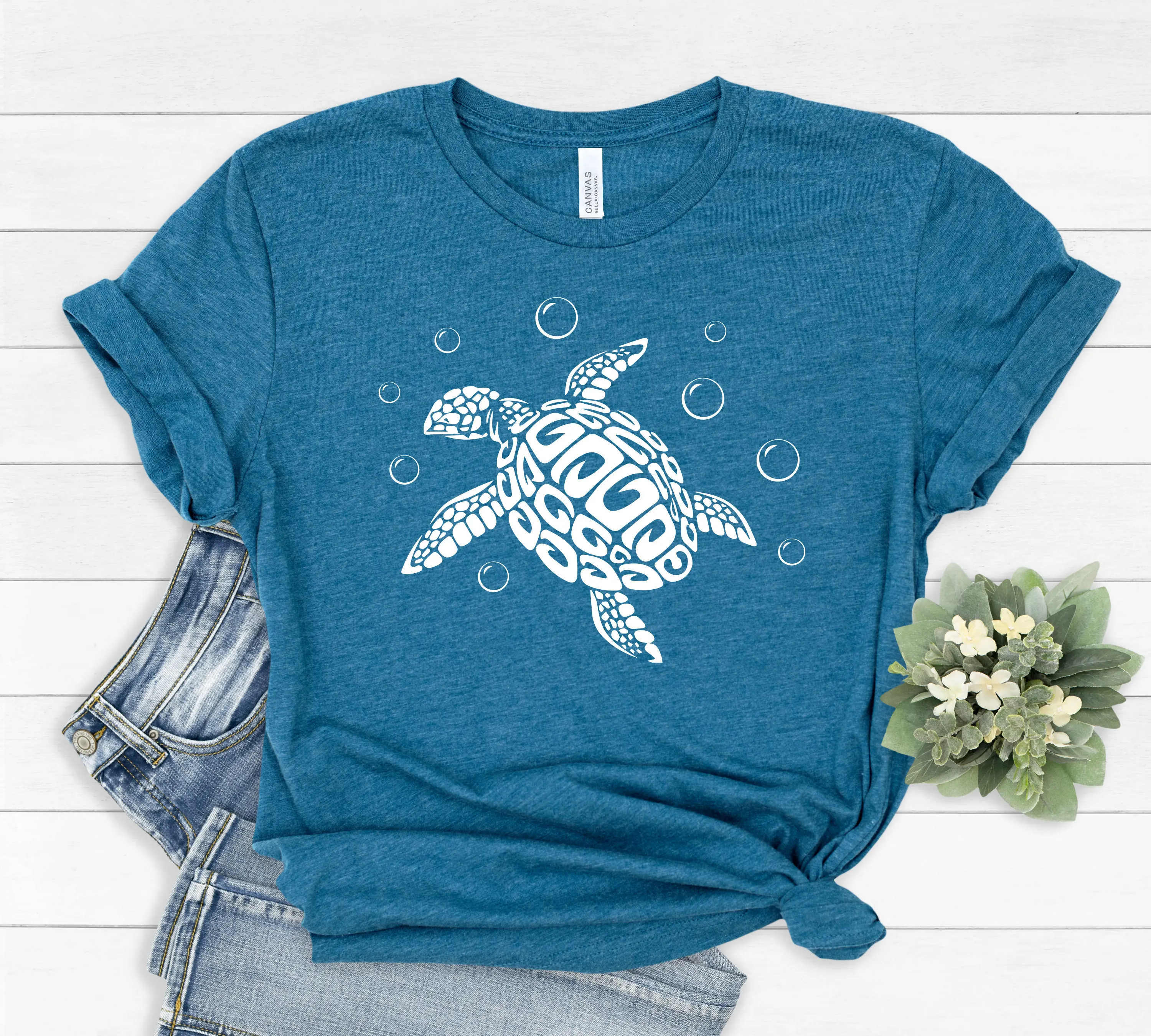 Sea Turtle T Shirt Save the Turtles Beach Lover Love