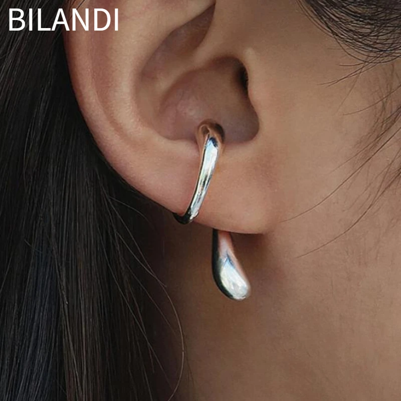 Bilandi Modern Jewelry 2023 Trend New Cool Metal Earclip Earrings For Women Girl Party Gift Fine Earcuff Accessories Hot Sale