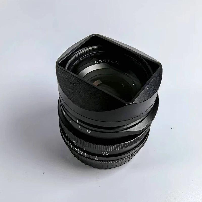 ‌ เลนส์ฮูดโลหะทรงสี่เหลี่ยมสำหรับ VOIGTLANDER NOKTON 35 มม. F1.2 และ 23 มม. F1.2 X Mount - พร้อมฝาปิดโลหะ