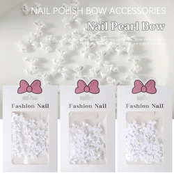 30 Pcs Nail Art Jewelry White Pearlescent Butterfly Jewelry 3d Nail Art Decoration Accessories Supplies For Diy Manicure Design