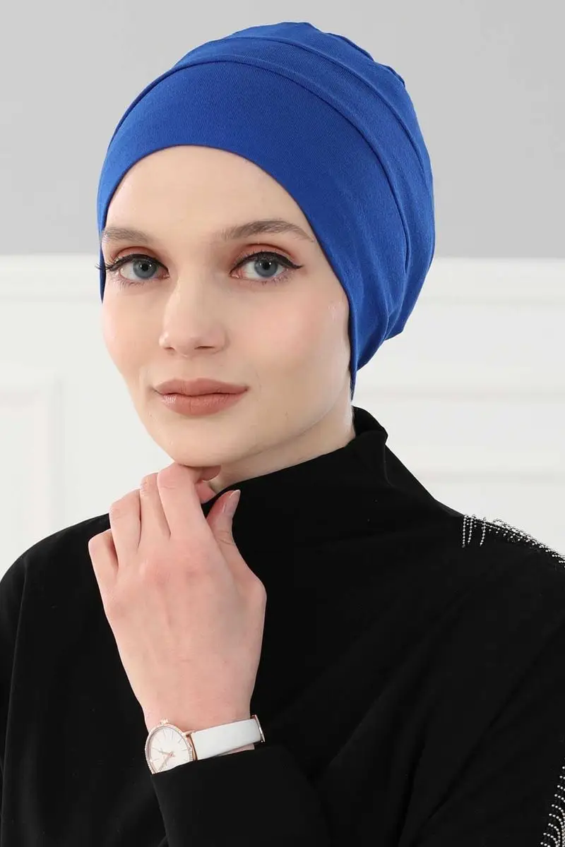Beret Model hijab Bone Saks blue