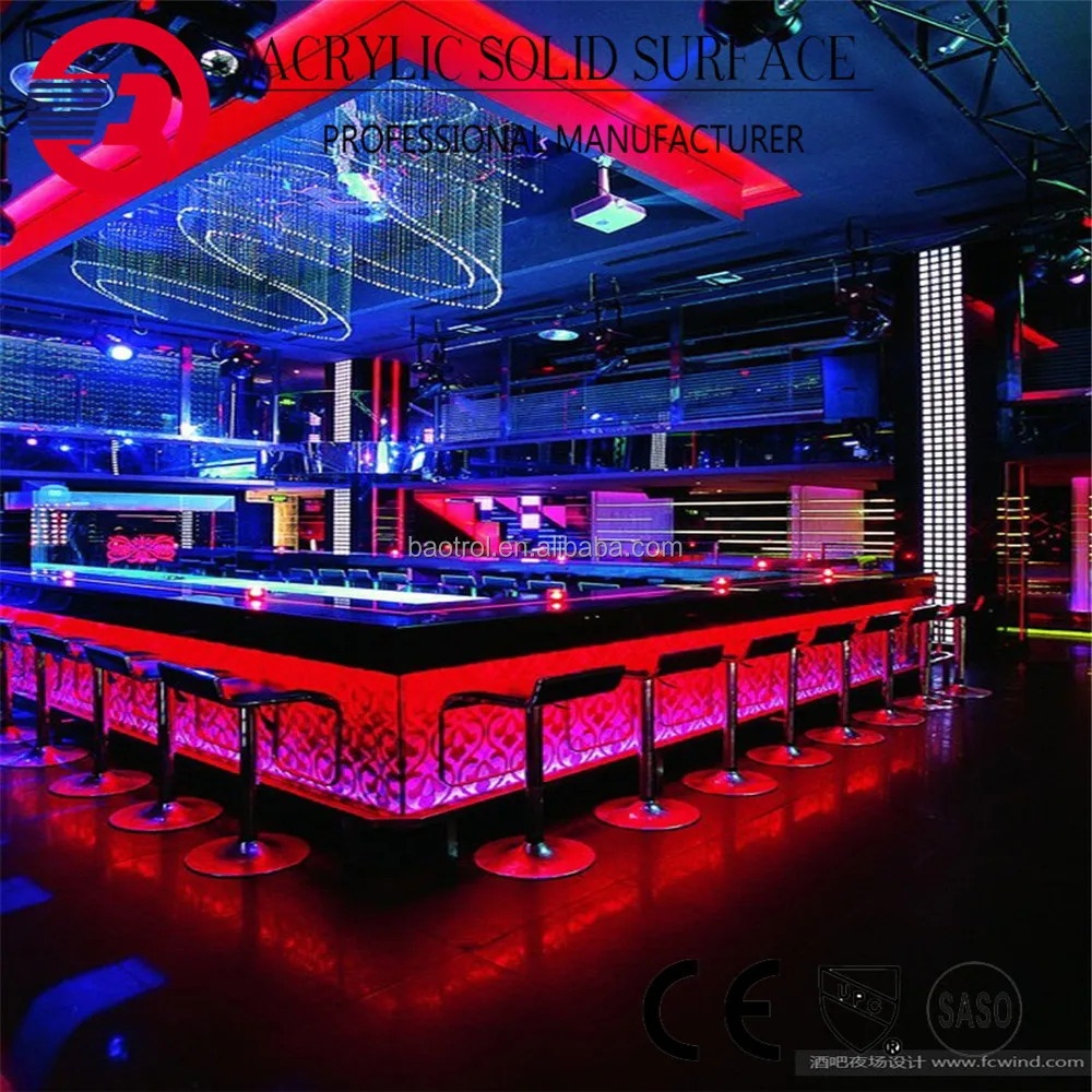 Hot Selling Commercial bar Counter Design Nigh Club bar Counter Club Long bar Counter