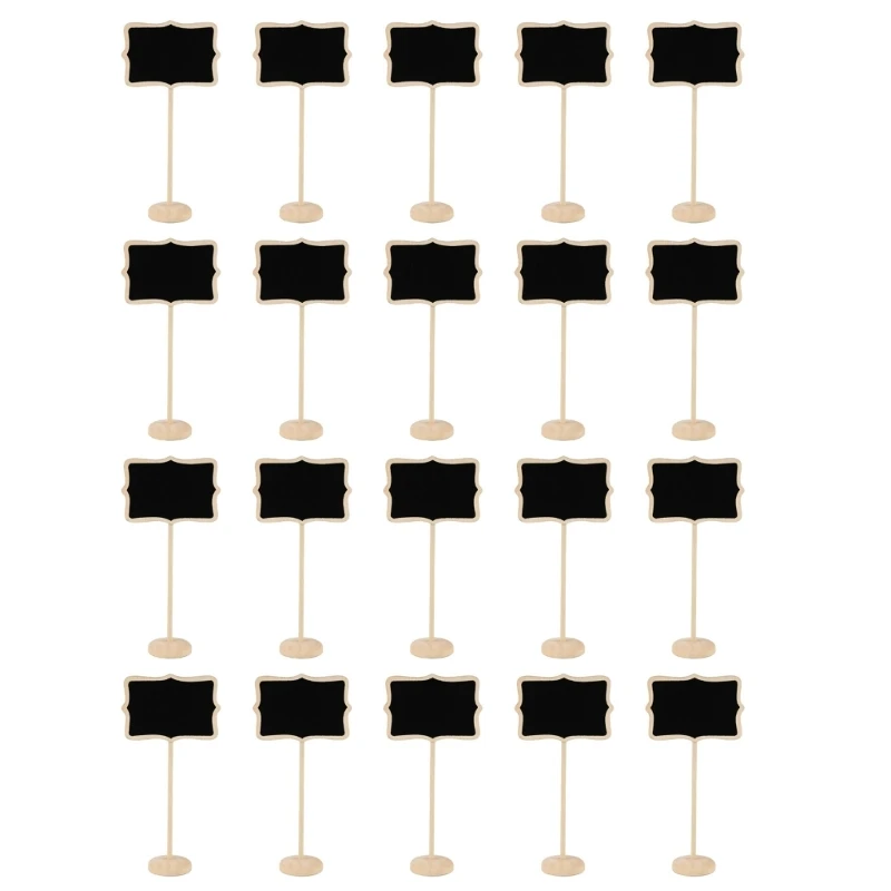 Etichette per lavagna 20x Mini insegne per lavagna con supporto piccola lavagna lavagna per lavagna segnaletica per matrimonio