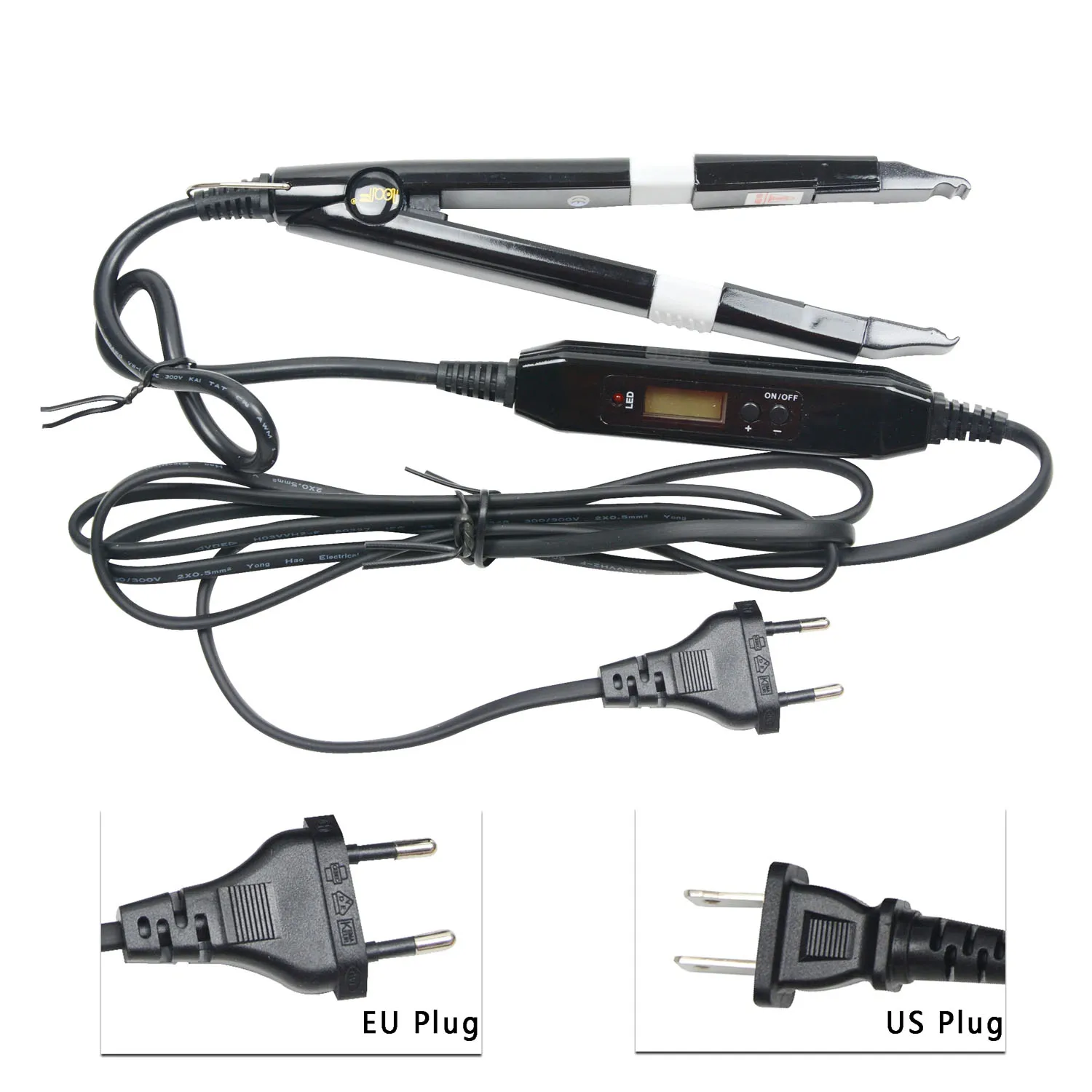 

1 шт., утюг для наращивания волос, инструменты для склеивания кератина, регулируемая температура, терморазъем Fusion