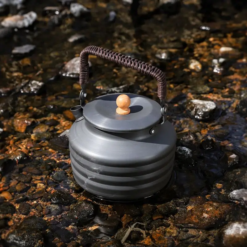 New Alloy Water Cooker Retro Camping Kettle 1.25L