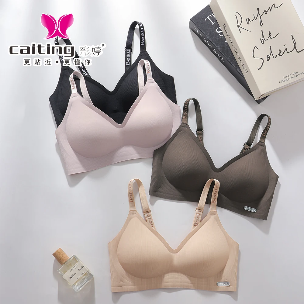 CAITING Intimo da donna con bella schiena senza traccia di alta qualità Bellissimo reggiseno con coppa in lattice sul retro per reggiseno sportivo da donna