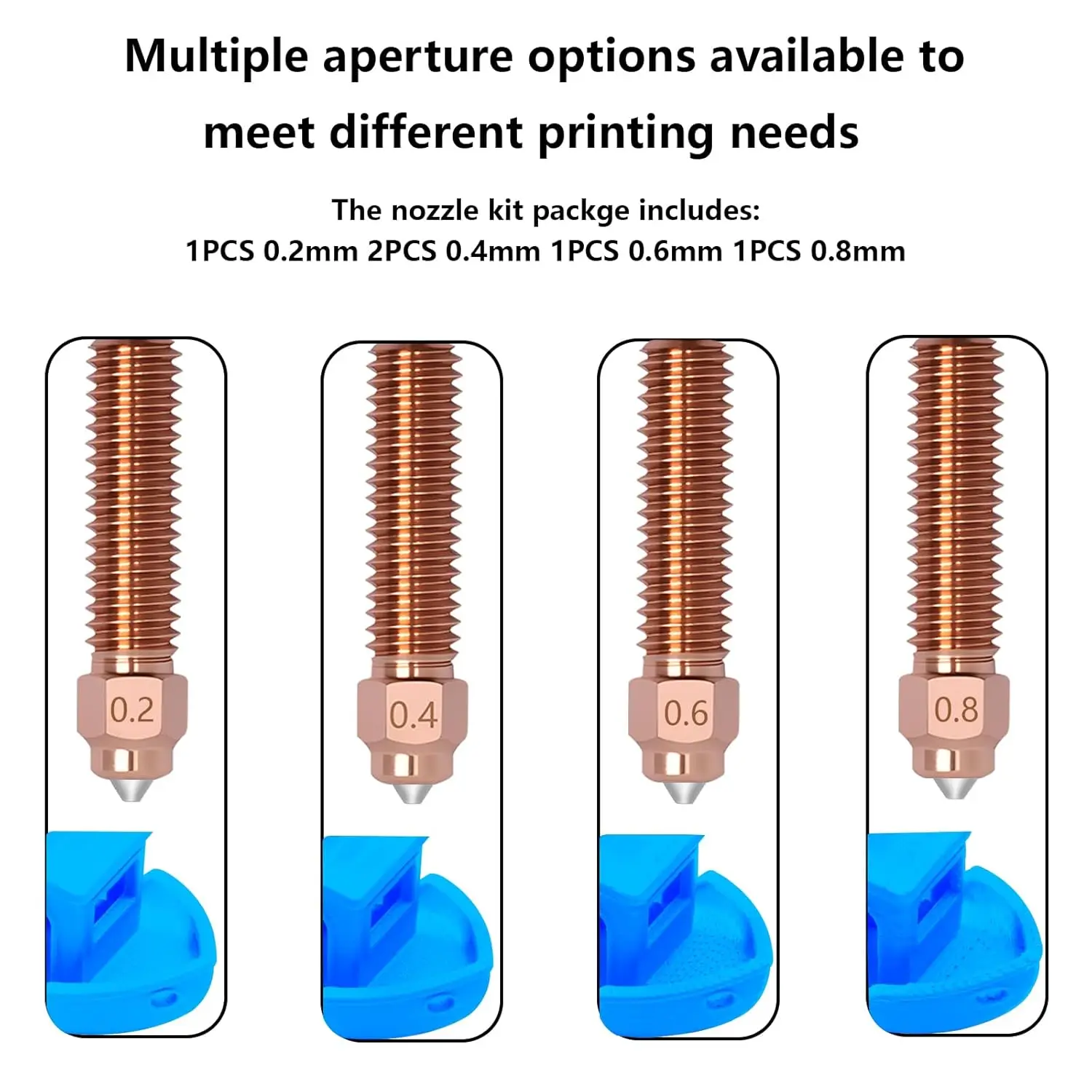 مجموعة فوهة Creality K2 Plus سريعة التبديل من الفولاذ المقسى بتصميم معدني بالكامل لملحقات الطابعة ثلاثية الأبعاد K2/K2PRO/K2 Plus/Hi #5