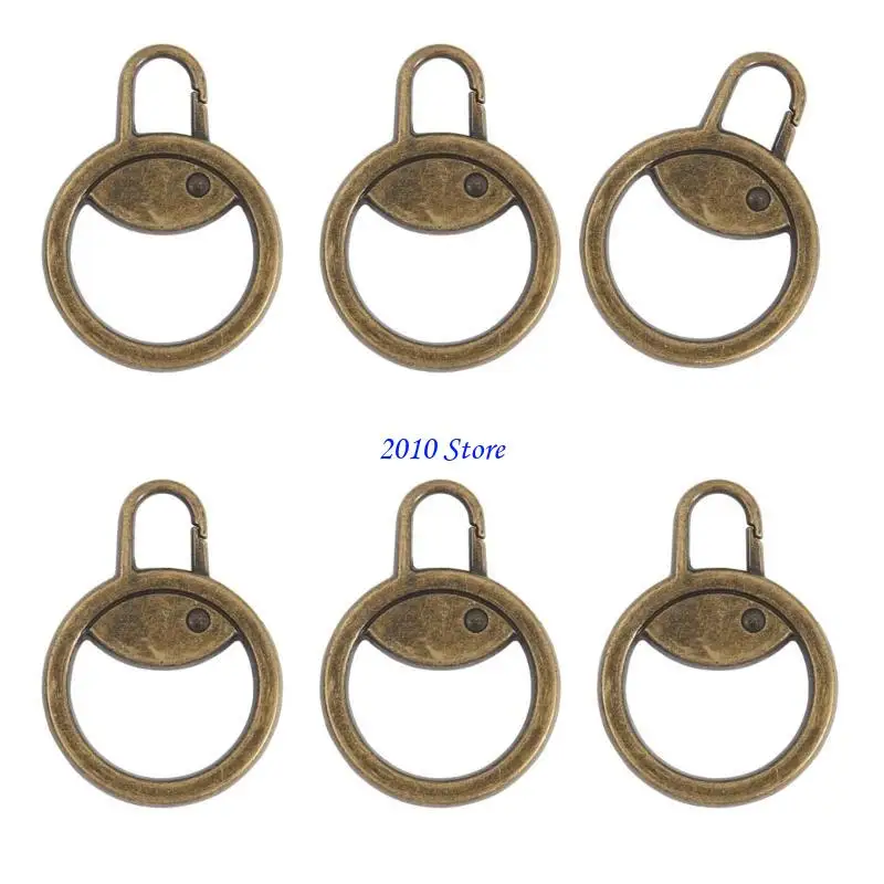 

F3MF 6pcs Съемные молнии замены замены Spiper Slider Slider Scles Extend Pullers, подходящие для одежды для рюкзаков палатка