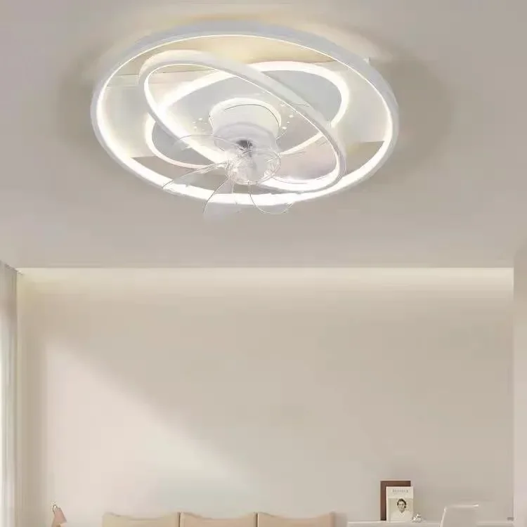 Bedroom fan light 2024 new modern simple Internet celebrity whole house package ceiling smart double fan living room lamp