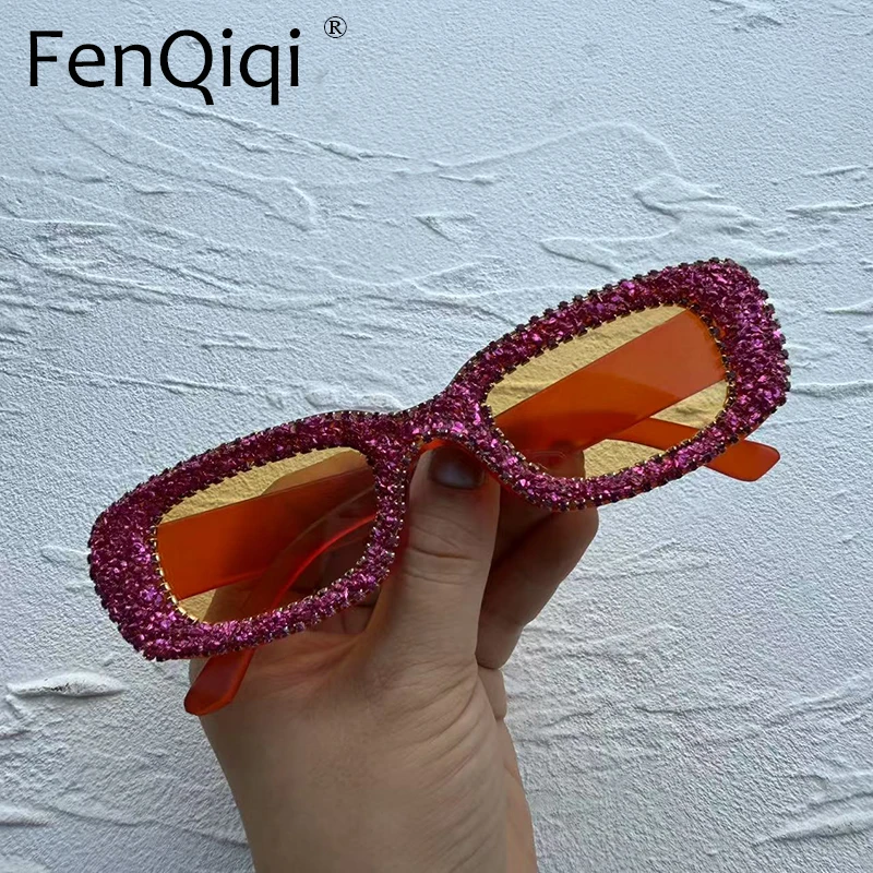 

Small Square Frame Square Shiny Sunglasses Women UV400 Casual Crystal Sunglasses Eyewear For Adult Women gafas de sol mujer