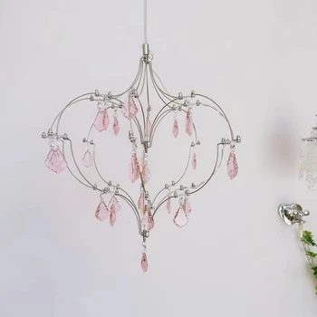 French American Retro, Warm, Simple, Romantic Crystal Light Luxury Bedroom, Restaurant, Cloakroom Decoration Chandelier