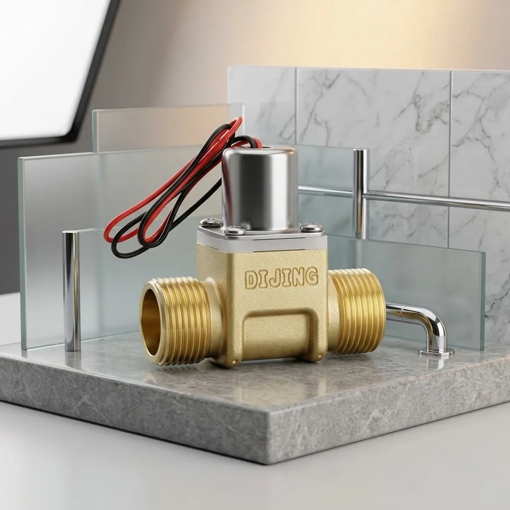 1 Piece DN15 Brass Solenoid Valve For Touchless Bathroom Faucet Toilet Urinal Induction Water Control Electromagnetic Valve