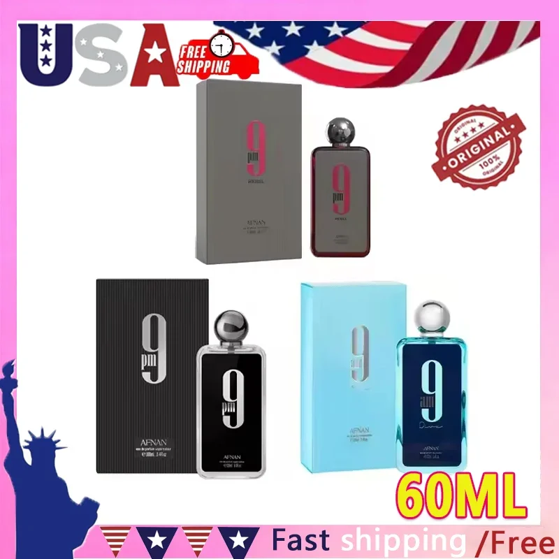 Afnan 9PM رذاذ كولونيا للرجال 100 مللي عطر كولونيا للرجال ملابس السفر رذاذ عطر راقي عطر يدوم طويلاً هدية #1
