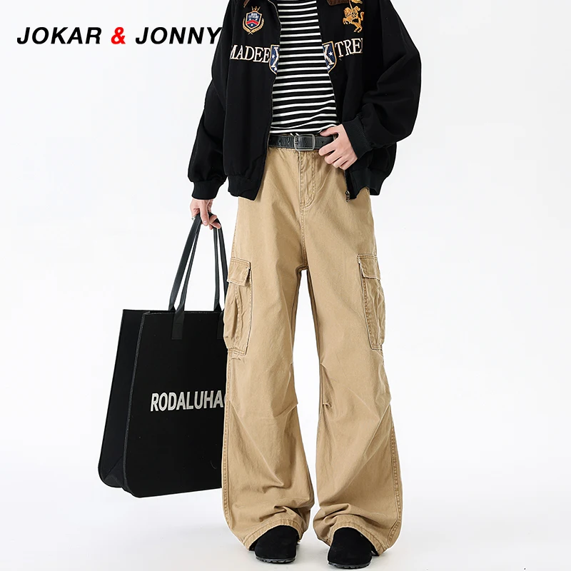 

JOKARJONNY американские ретро ржавые рабочие брюки десантника мужские весенне-осенние свободные прямые повседневные длинные брюки