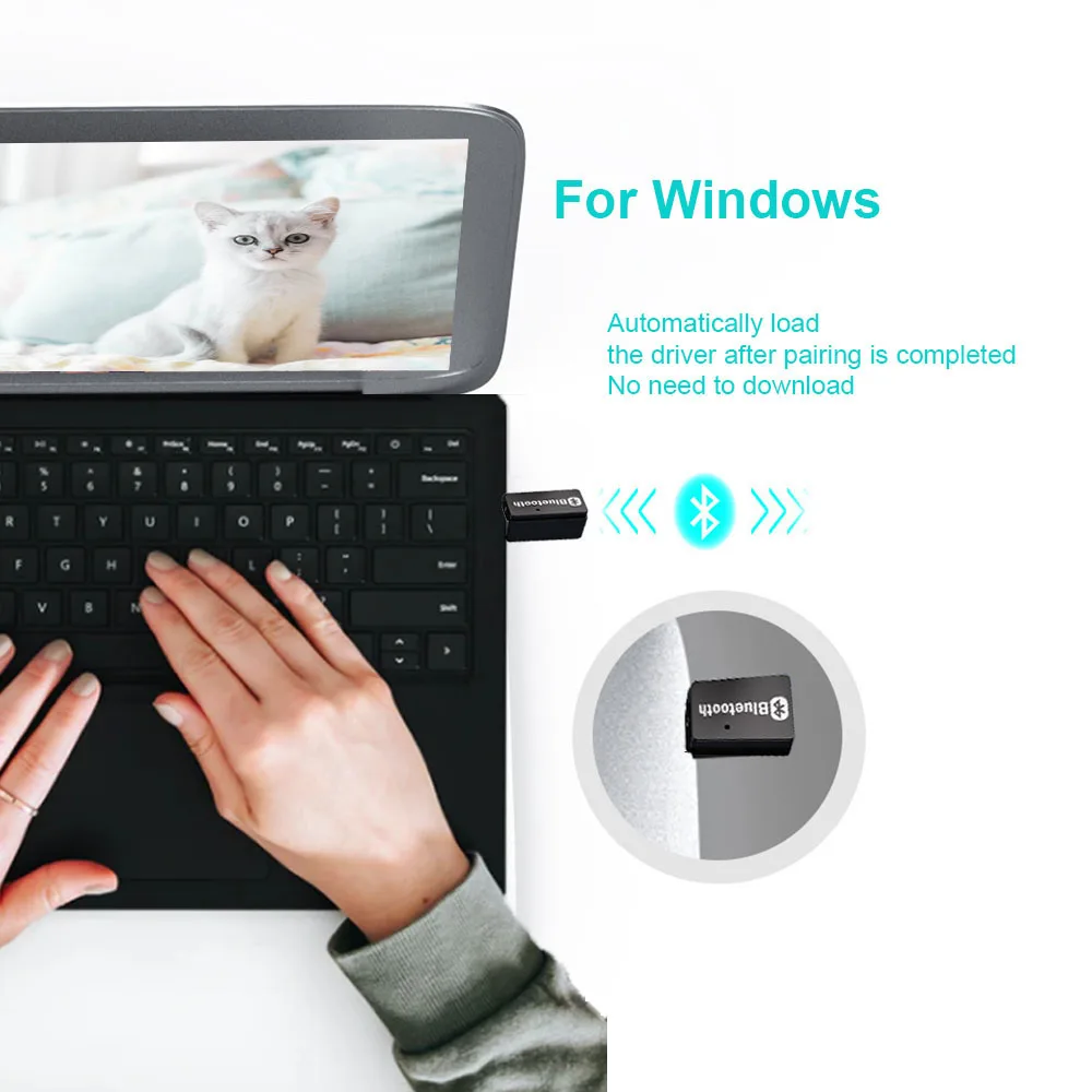 Bluetooth-совместимый 5.0 + EDR AD2P аудио музыкальный адаптер беспроводной стерео передатчик для Windows 7/8/10/XP компьютерный ПК