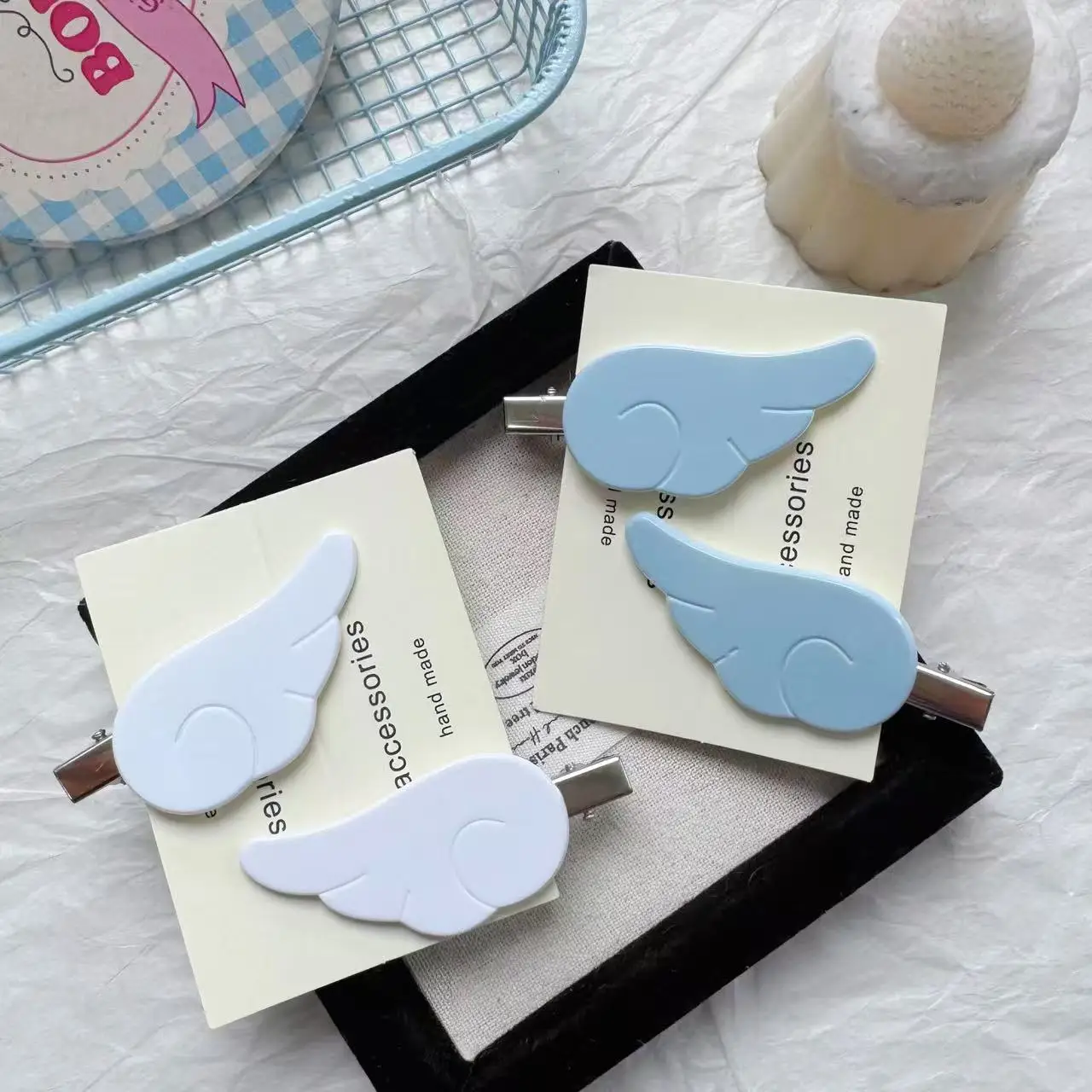 1 Paar Süße Japanische Y2K Engelsflügel Haarspangen Haarklammern Haarschmuck Kopfschmuck Accessoires – Detail 4