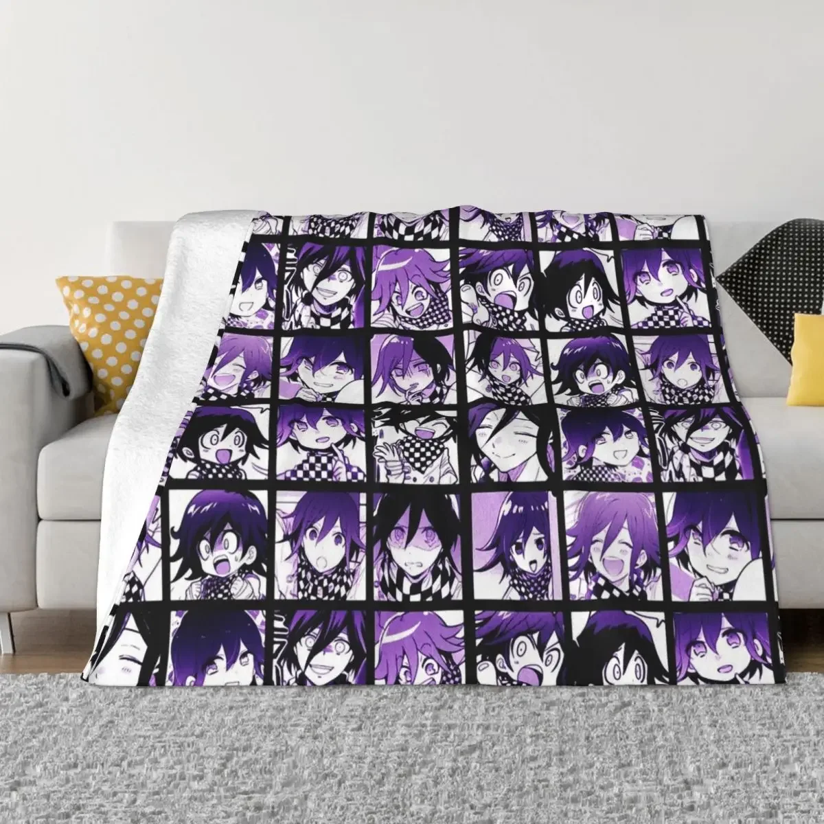 Kokichi Manga Collection (Colored) Throw Blanket Cute Blanket Comfortable Blanket Bed Cover Office Multifunction Travel Blanket