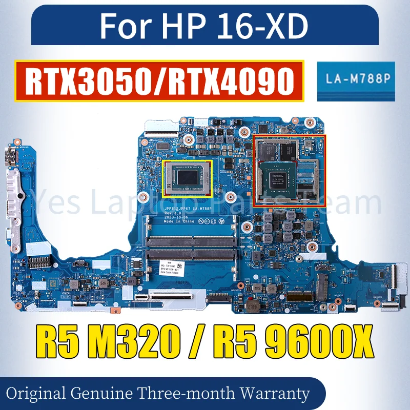 LA-M788P For HP 16-XD Laptop Mainboard R5 9600X M320 RTX3050 RTX4090 3G N81924-601 N48773-601  Notebook Motherboard