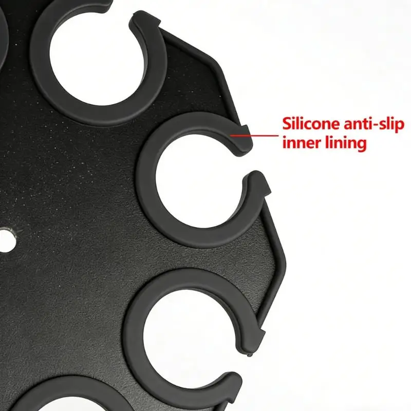 31BA 8-Slot-Aluminium-Klammerhalter für Gesangsausrüstung für den Studio- und Rundfunkbereich mit Gummipolsterung und – Detail 2