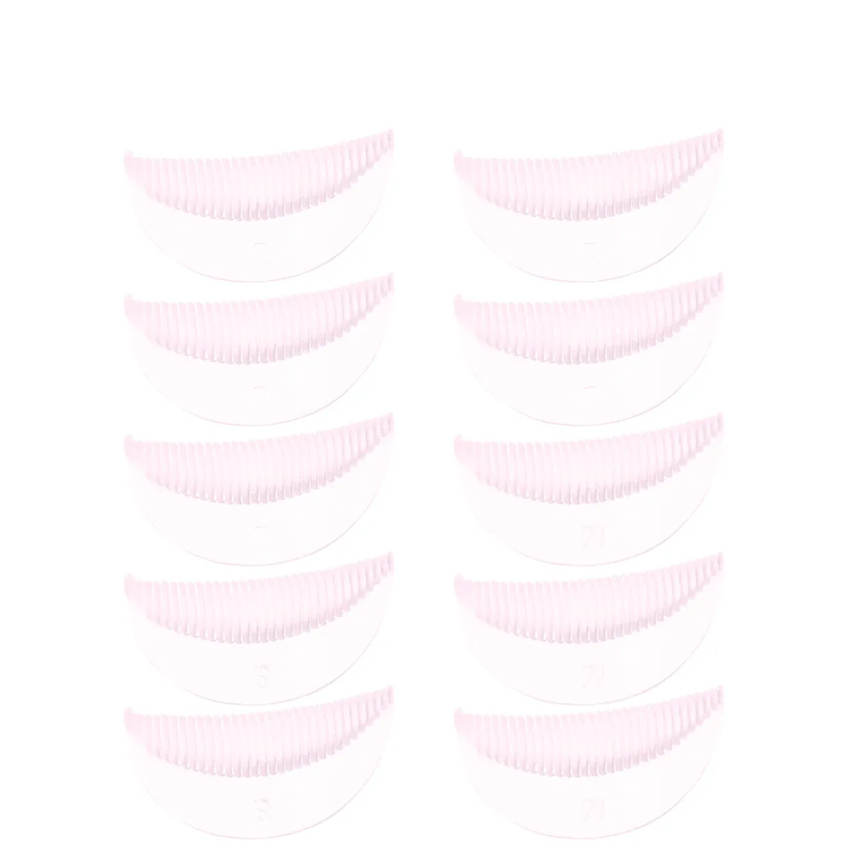 Silicone Eyelash Perming Pads 5 Pair – Reusable Lash Lift Kit with Grooved Guides for Longer Thicker Natural Lashes