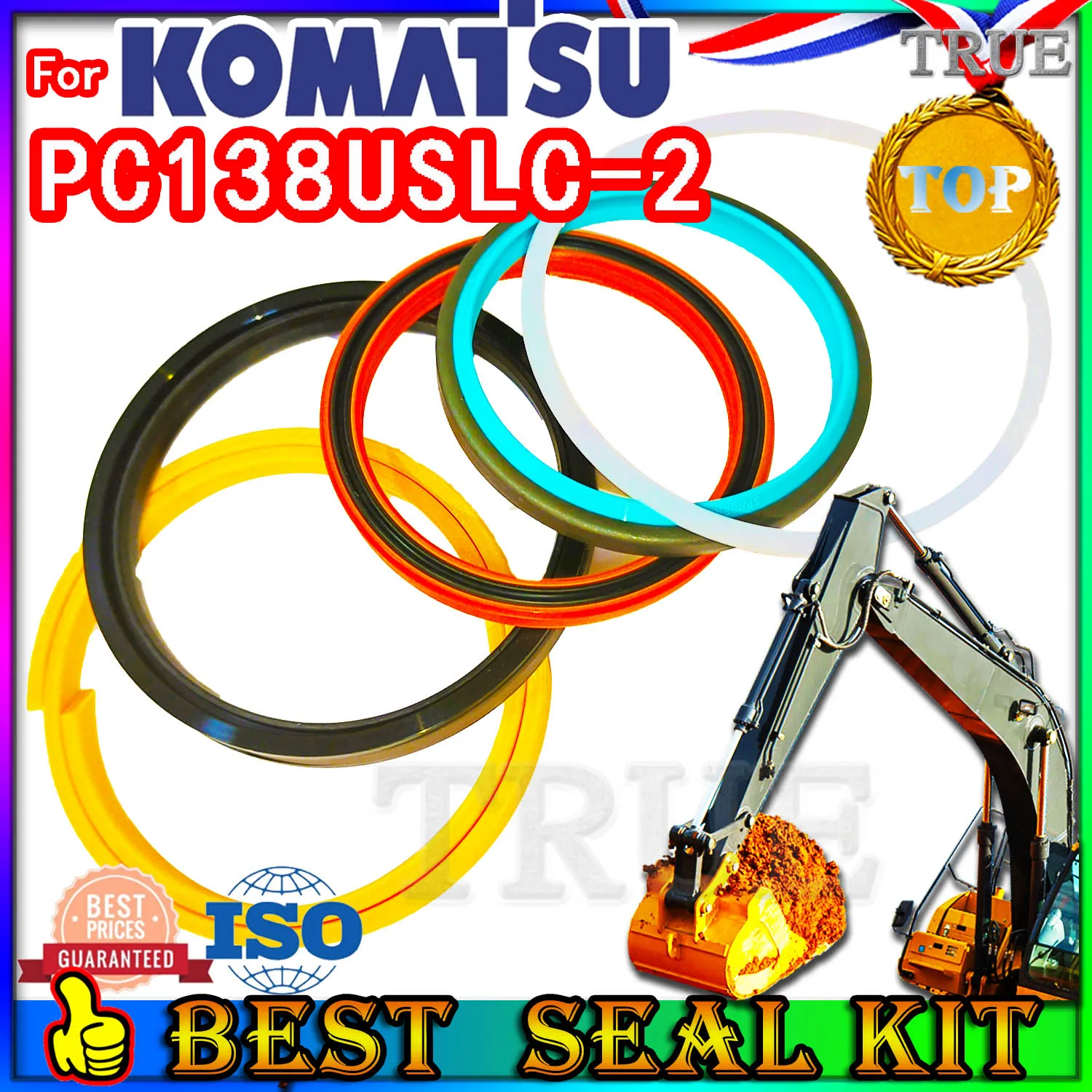 

For KOMATSU PC138USLC-2 Oil Seal Repair Kit Boom Arm Bucket Excavator Hydraulic Cylinder PC138USLC 2 adjuster POSITIONING type