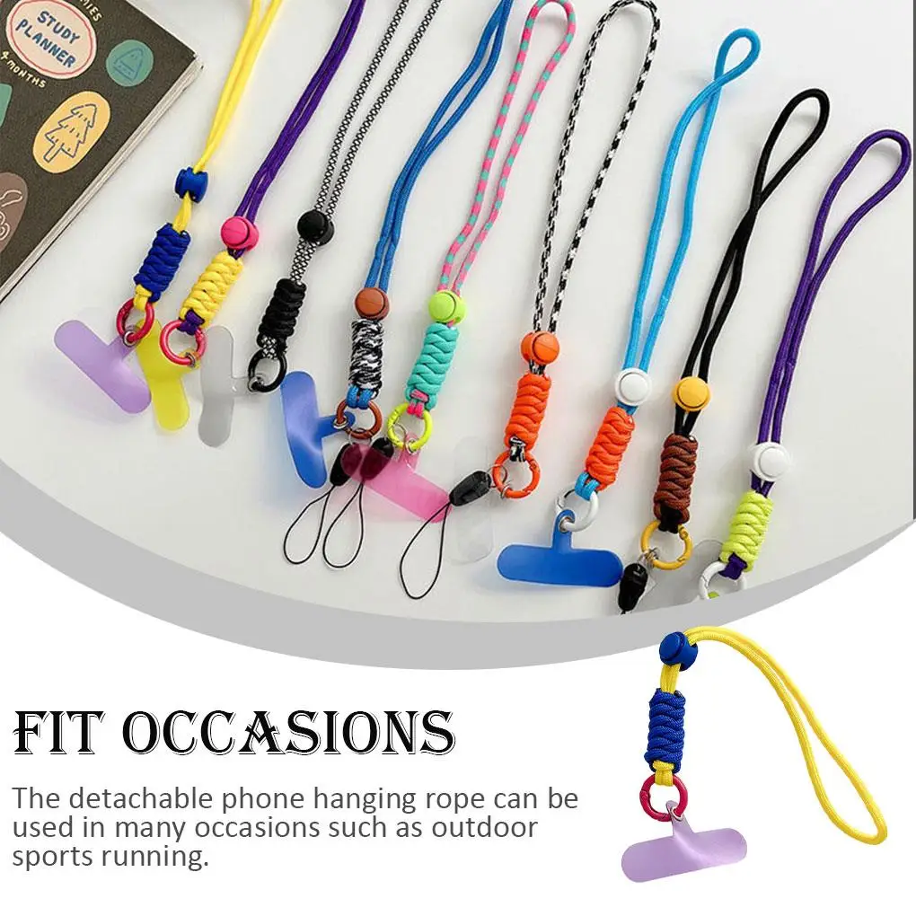 Mobile Phone Lanyard Portable Neck Hanging Cord with Hook Microfiber Safety Straps Outdoor Camping Picnic Sporting