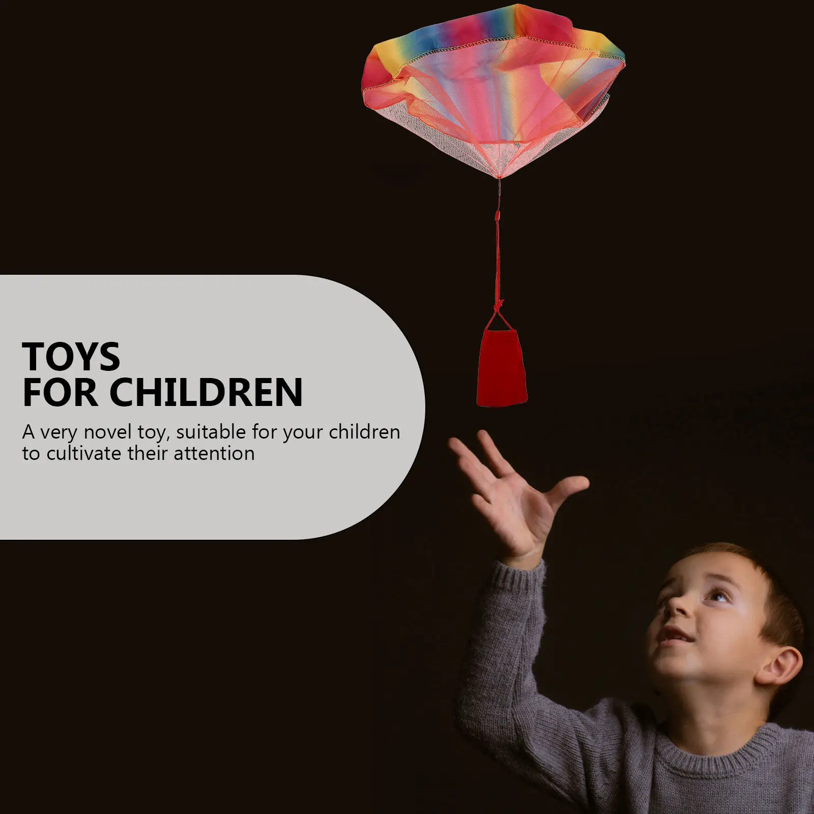 

2Pcs Parachute Plaything Gift Bag Children Outdoor Flying Plaything Lightweight Hand Throw Kids Fun Parachute Toys