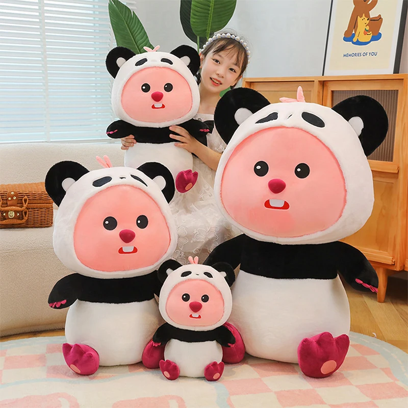 

Plush Panda Rubi Doll Stuffed Animal Toy for Kids Birthday Xmas Gift Cute Cartoon Cuddly Baby Girl Present Wholesale Trendy