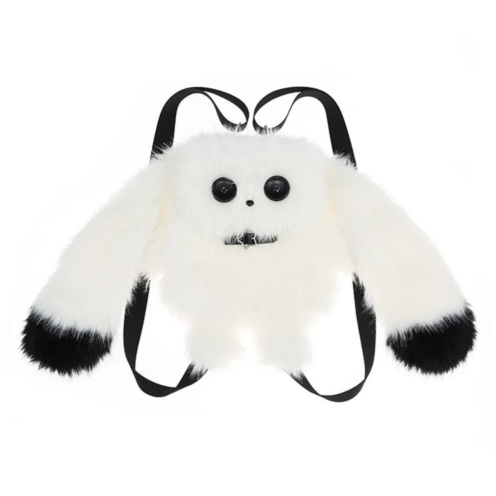 Kawaii Arctic Bunny Plüsch-Rucksack, süße Kaninchen-Tasche, weiche, flauschige Umhängetasche, Anime, Cosplay, Umhängetasche, Geschenk für Mädchen und Frauen