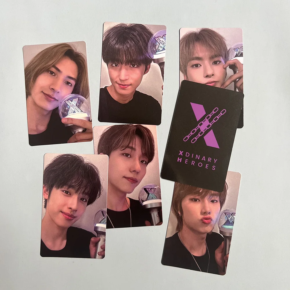 6pcs KPOP Xdinary Heroes Photocards Selfie With Lightstick LOMO Cards Deadlock Jungsu Jooyeon Jun Han Fans Collection