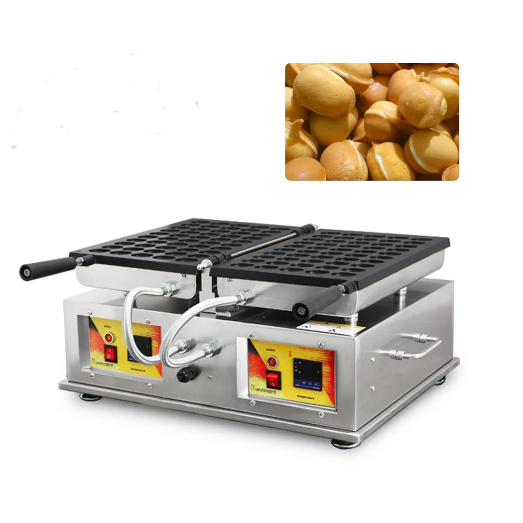 Electric 50 Holes Egg Bubble Waffle Maker 2000W Mini Date Bean Pastry Machine Castella Sponge Cake Waffle Machine