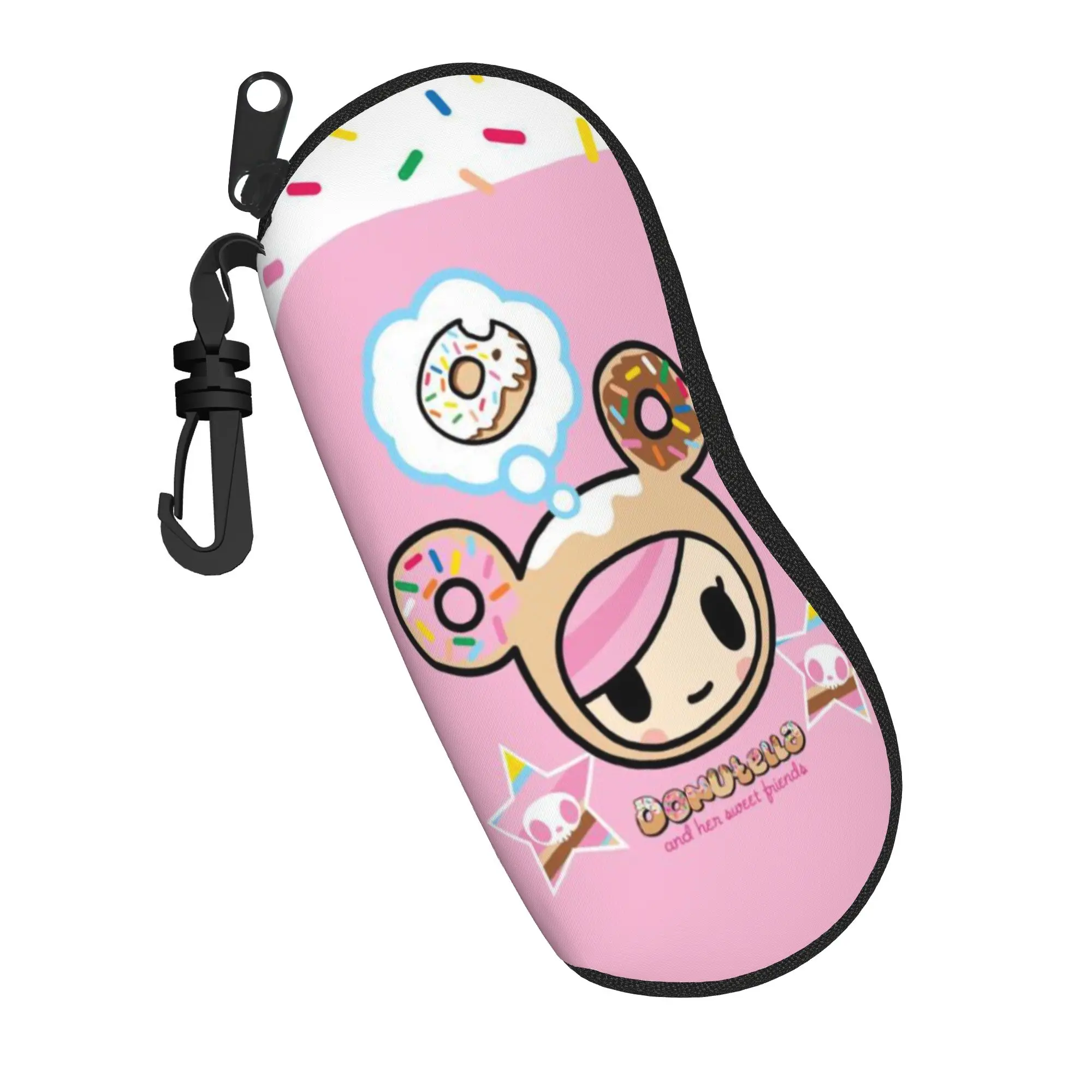 Donutella Sandy Unicorno  Glasses Case Gift For Fans  Zipper  Eyeglasses Storage Box Cute Eye Contacts Case