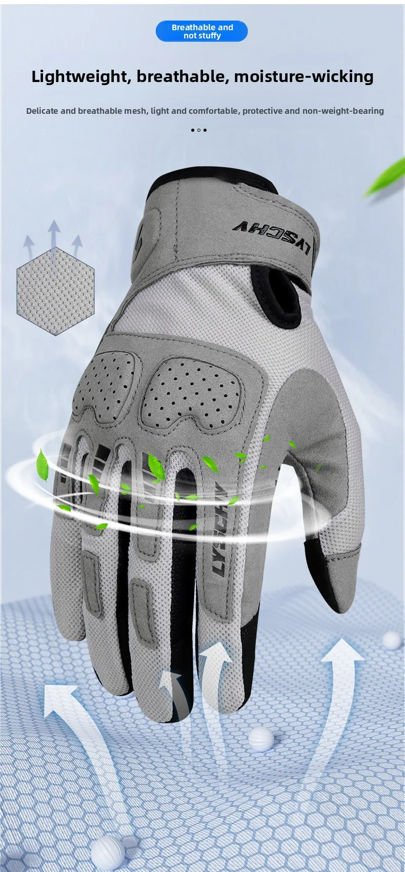 Gift Box Gloves Unisex Thin Breathable Anti Fall Summer Motorcycle Retro Sun Protection Ventilated One Size