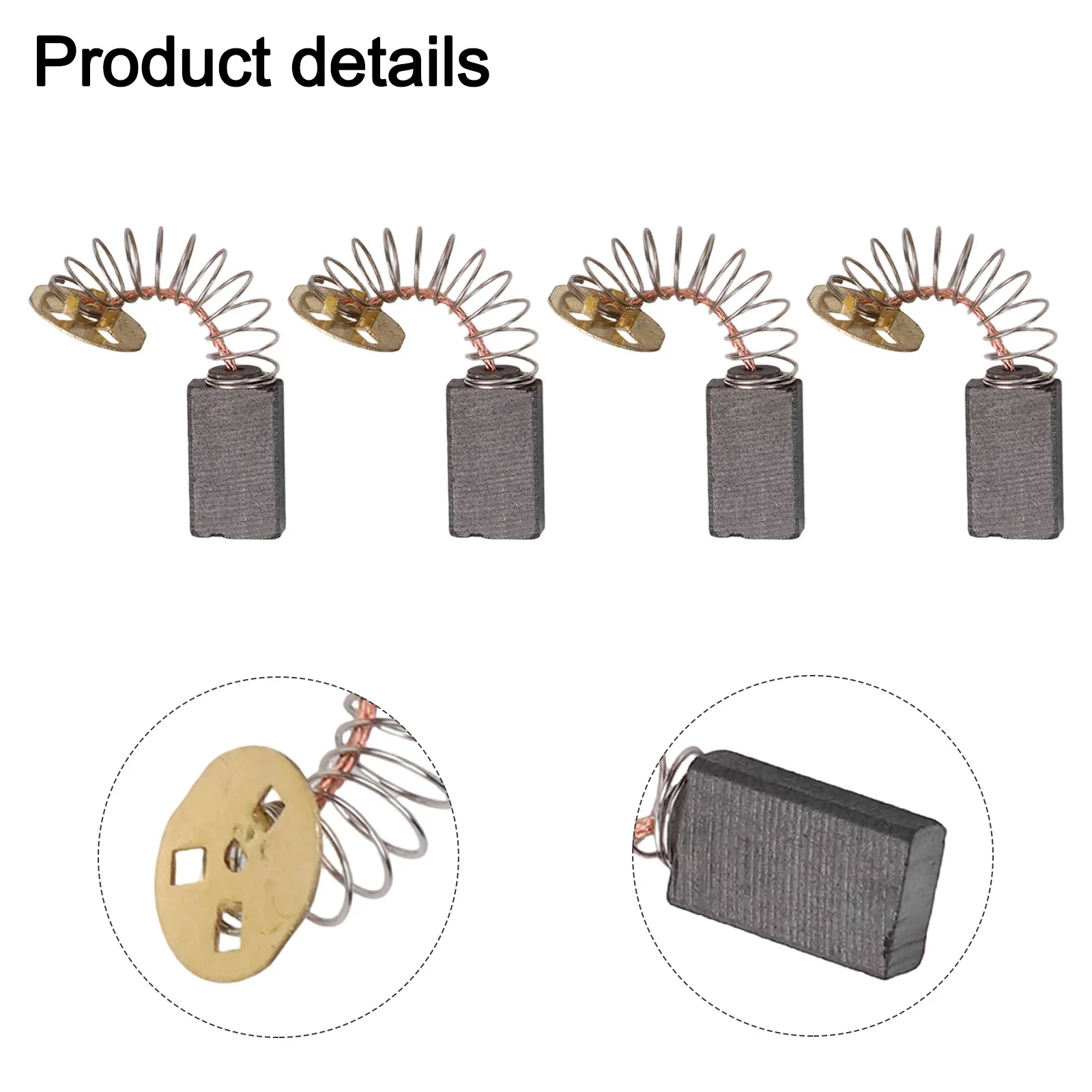 For Power Tool Maintenance Miter Saw Carbon Brush 4pcs Carbon Brush Set Saw Brush Pair Includes Wire And Springs For Miter Saws