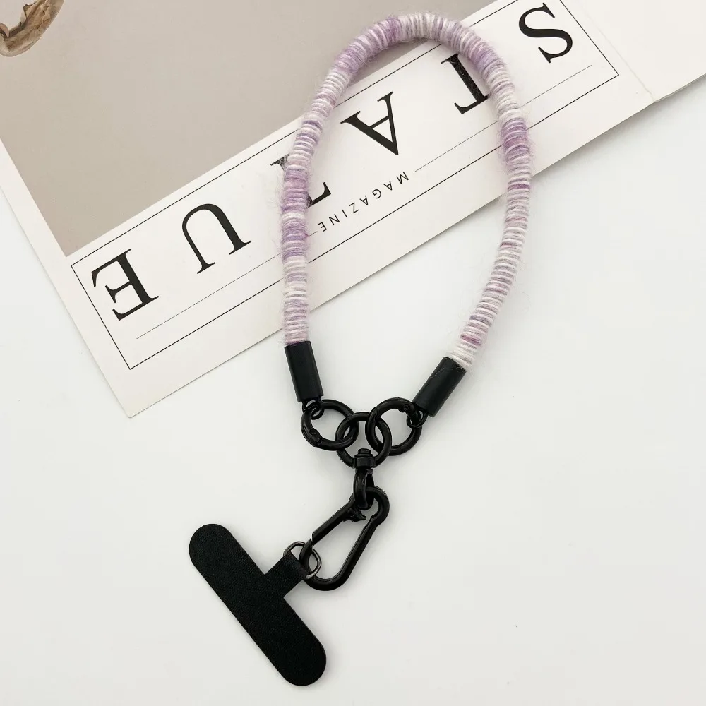 

Универсальный плюшевый ремешок для мобильного телефона из волокна, анти-потерянная веревка, короткие ремни ручной работы для телефона