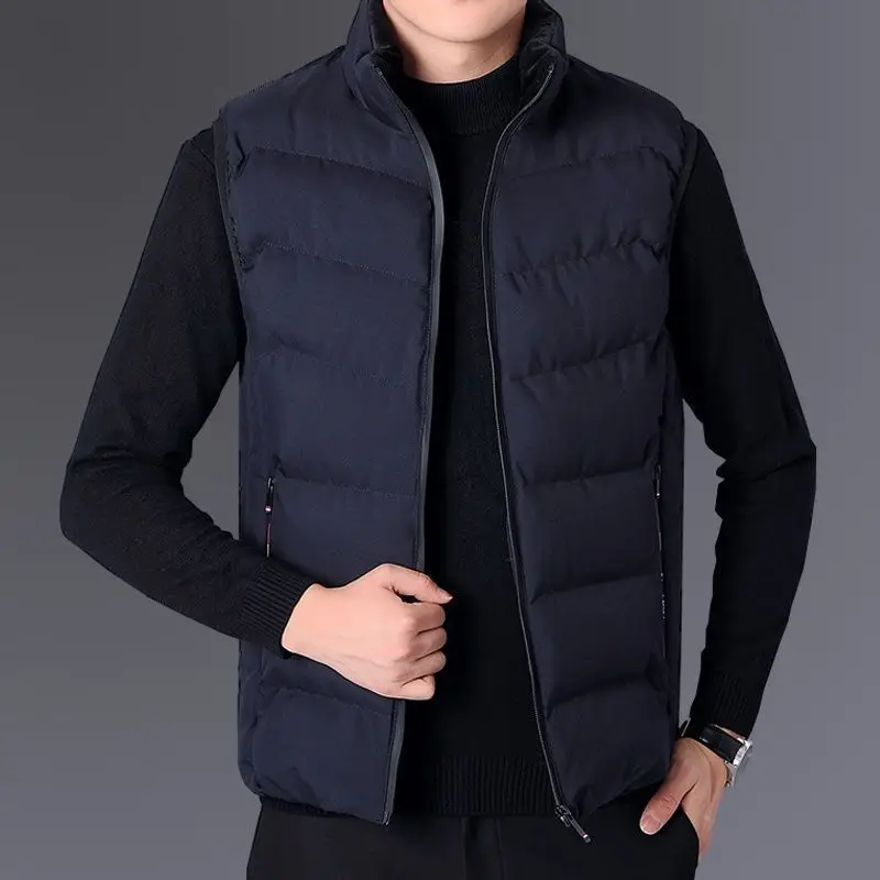 Thickened Men's Vest Men's Jackets Cold-proof Cotton Clothes Warm Vests