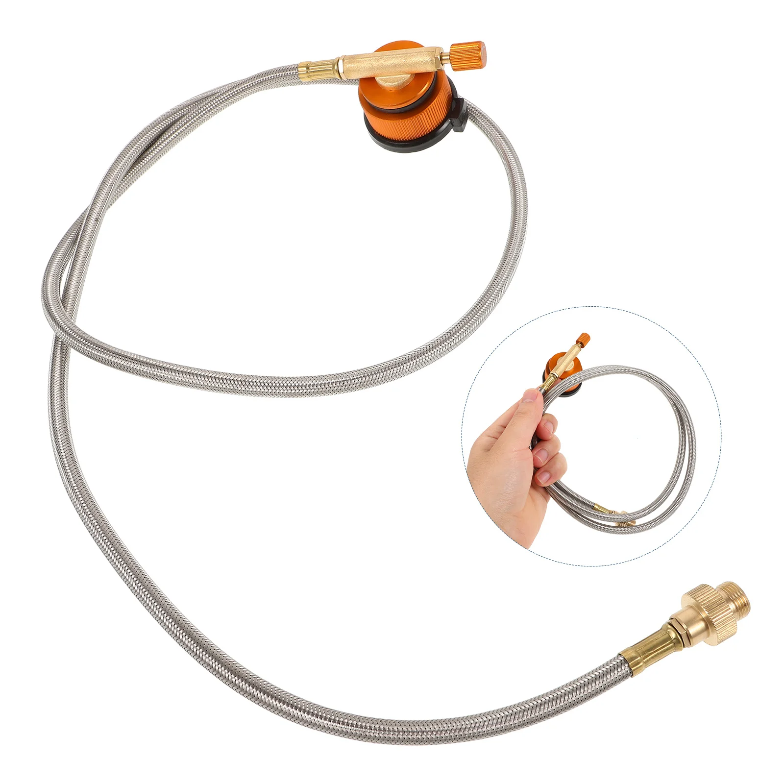 

1 set 1 Set Propane Converter With Hose Gas Tank Adapter Head Extension For Camping Stove Fuel Efficient Durable Outdoor Cooking