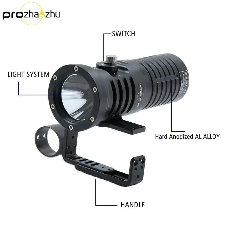 Luce subacquea professionale SBT90 LED ricaricabile portatile impermeabile 150M Luci tecniche per bombole per immersioni subacquee