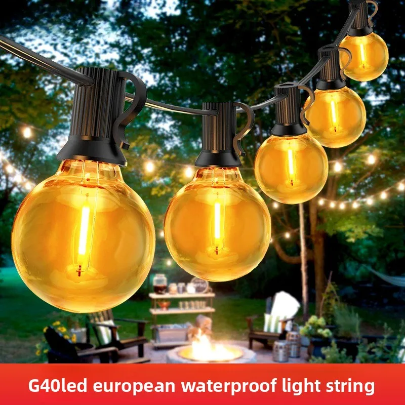 

25 Lights Alloy Wire String Lights Christmas Halloween Decoration Waterproof Outdoor Camping Atmosphere LED