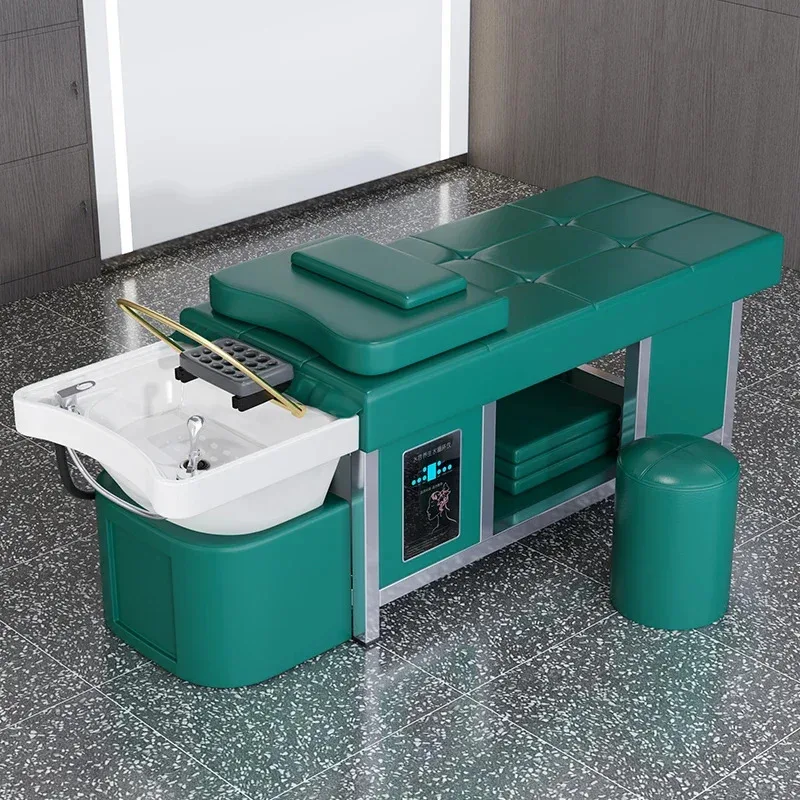 كرسي غسيل احترافي لصالونات التجميل لتدليك الشعر، وسرير الشامبو، وعلاج المياه برأس السبا، وسرير شامبو الدورة الدموية