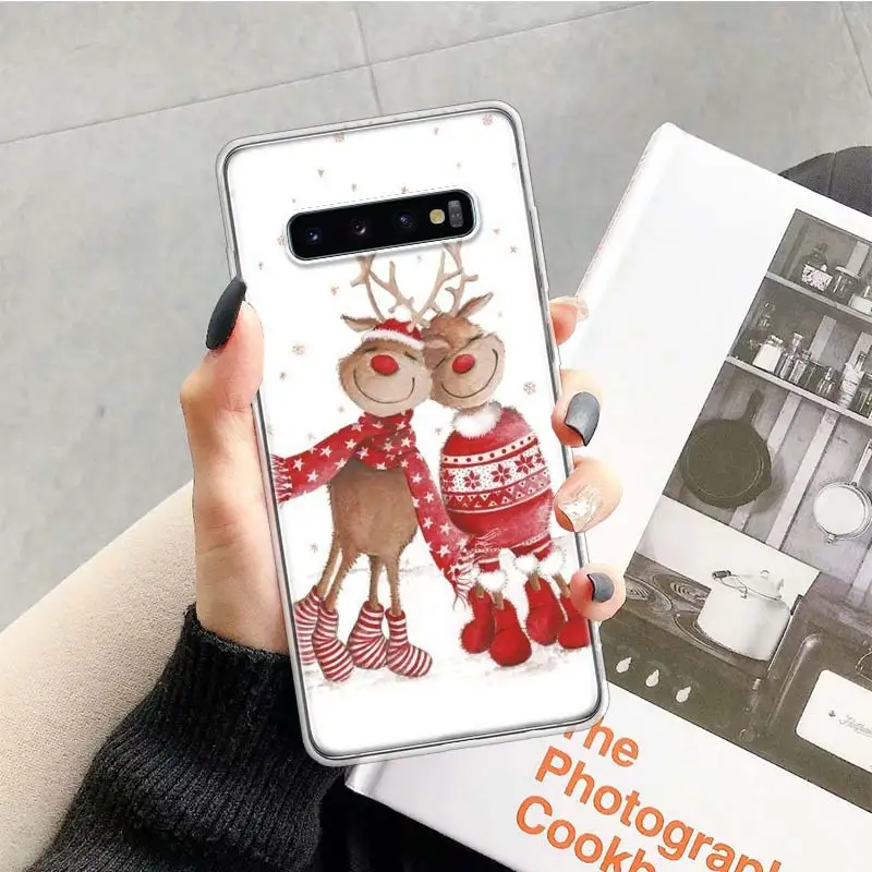 Merry Christmas gift Happy new Year cute Phone Case For Samsung Galaxy S23 S24 S25 Ultra S20 FE S21 + S22 Plus S10 Soft Print Sh image 5