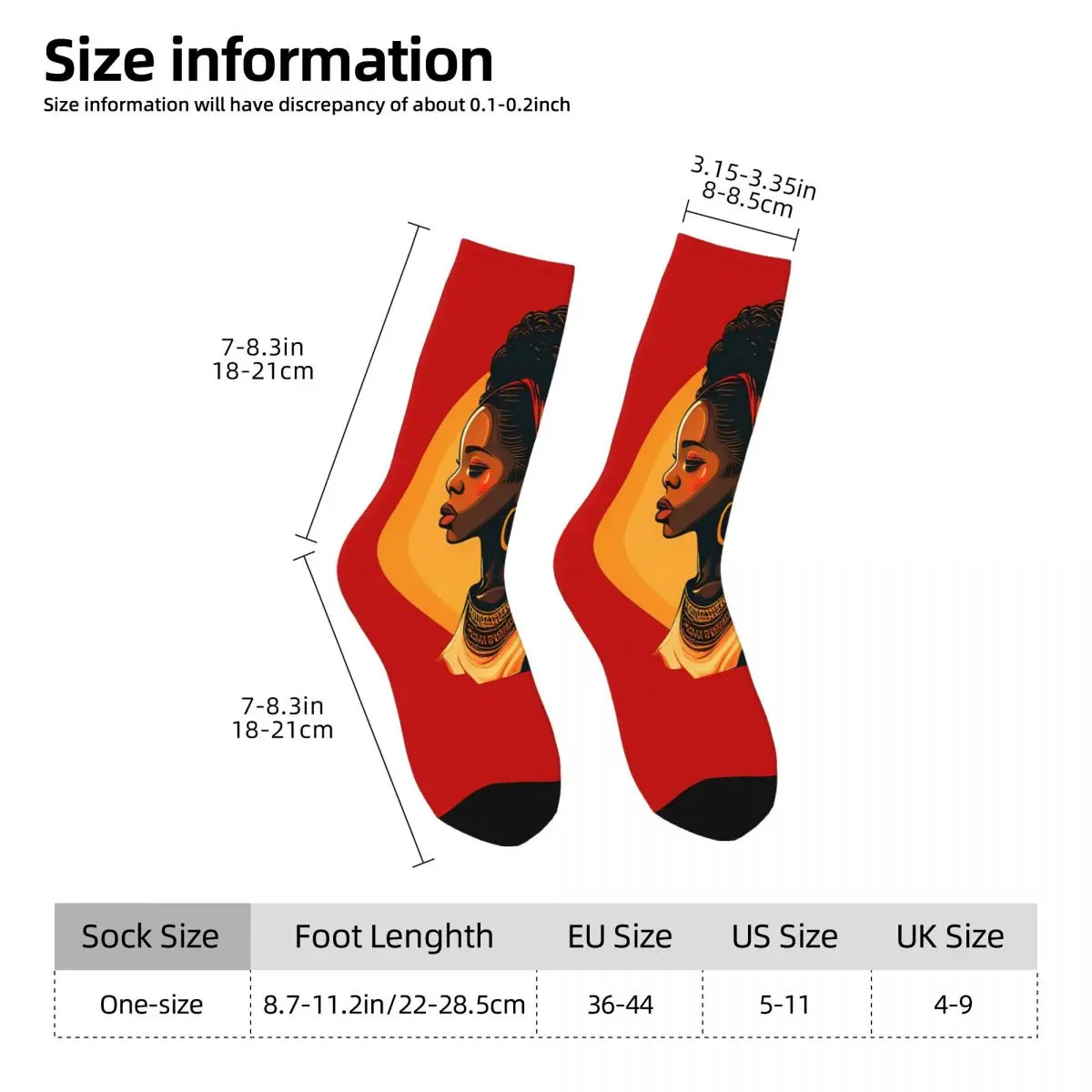African Women Sock Printed Man Polyester