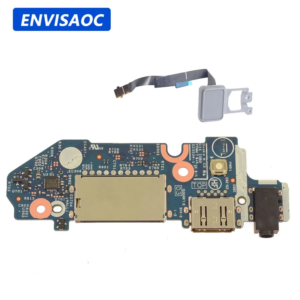 OEM Replacement For Dell Inspiron 14 5430 5435 Laptop Fingerprint Reader Card reader Audio USB Jack Switch Power Button Board