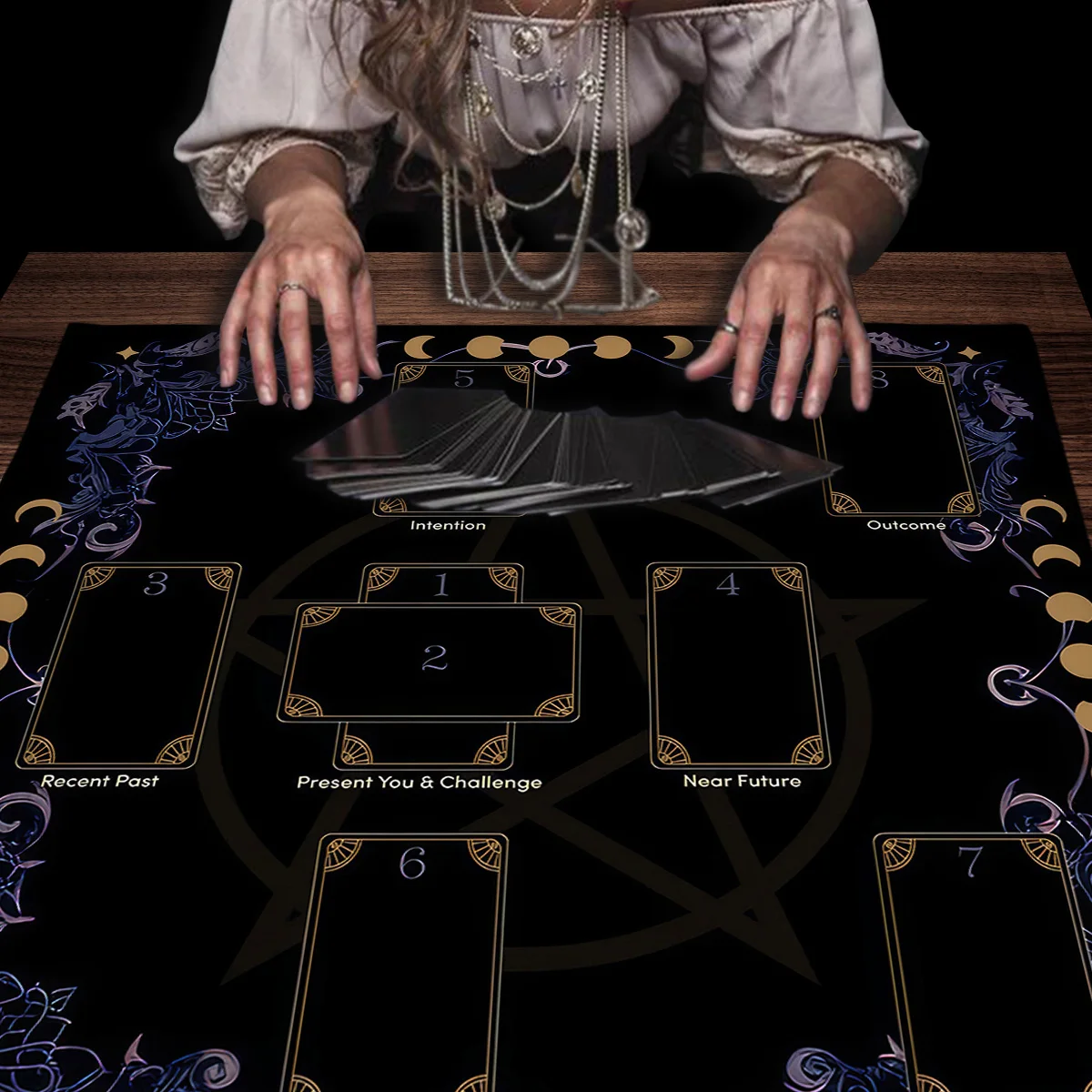 Divination Tarot Card Table Cloth Love Career Oracle Card Tablecloth Celtic Cross Tarot Altar Cloth Card Pad Witch Home Decor