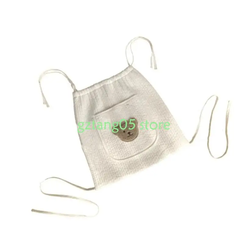 

57EE Pushchair Storage Bag Embroidered Bear Bag Strollers Hanging Bag