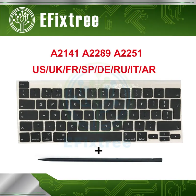 10 Set Laptop Keyboard A2141 A2289 A2251 Keycaps Keys Cap Keyboards Scissor Repair For Macbook Pro Retina 13' 16' 2019 2020 Year