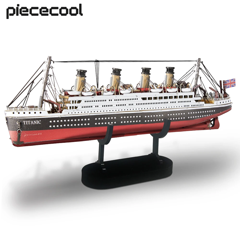 

Piececool Model Building Kits Titanic Ship Jigsaw 3D Metal Puzzles DIY Toys for Teen Home Decoration Gifts 226PCS