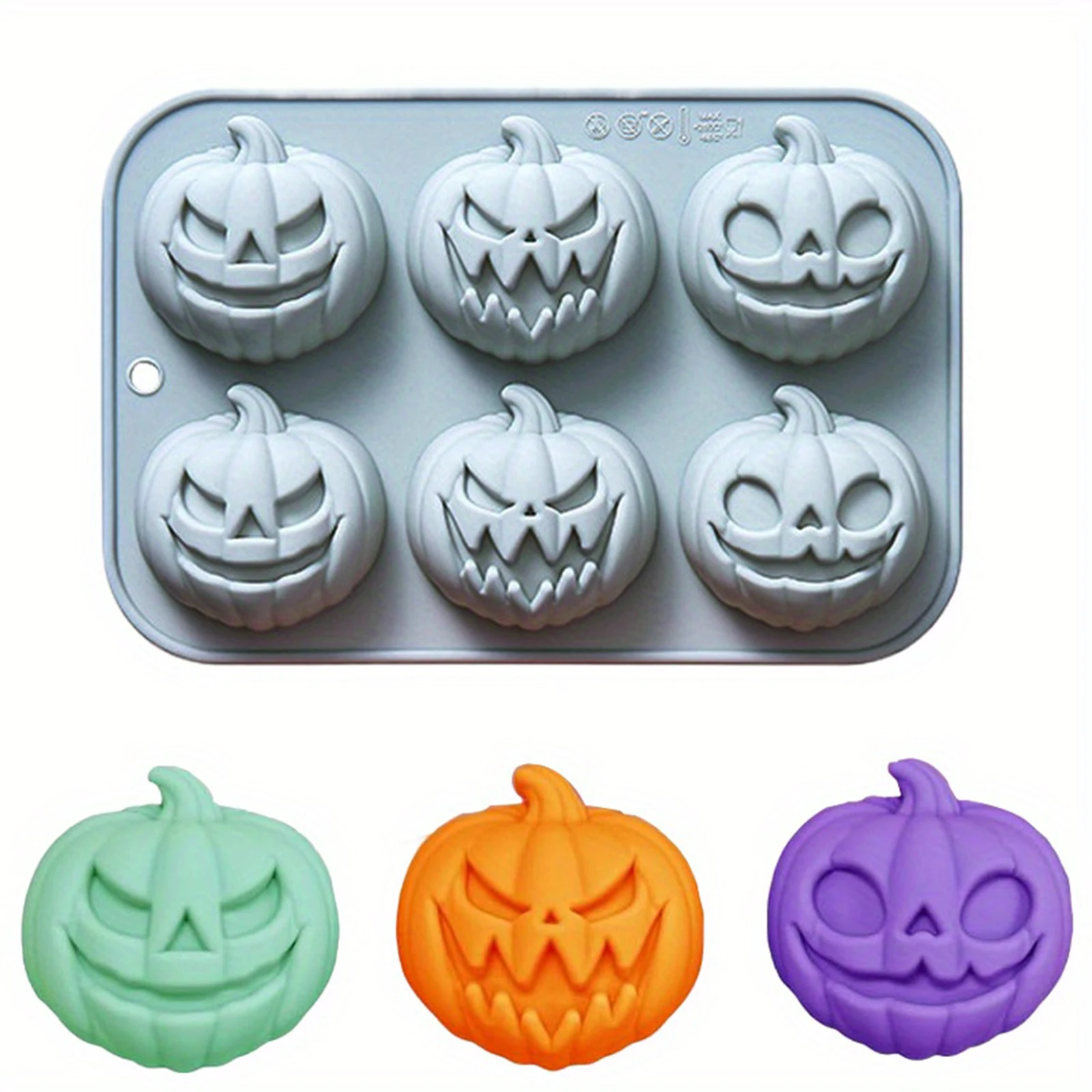 Halloween Theme Silicone Resuable Mold for Handmade Supplies Halloween Cake Candy Chocolate and Soap Mold