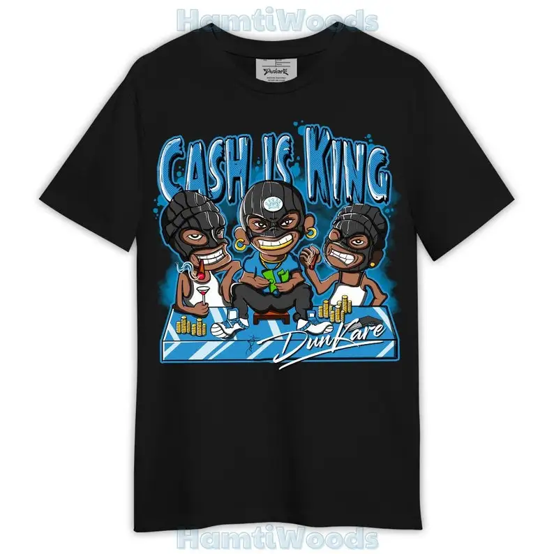 Powder Blue 9s Shirt, Cash Is King Robber Gang Shirt Outfit 1005 LGH